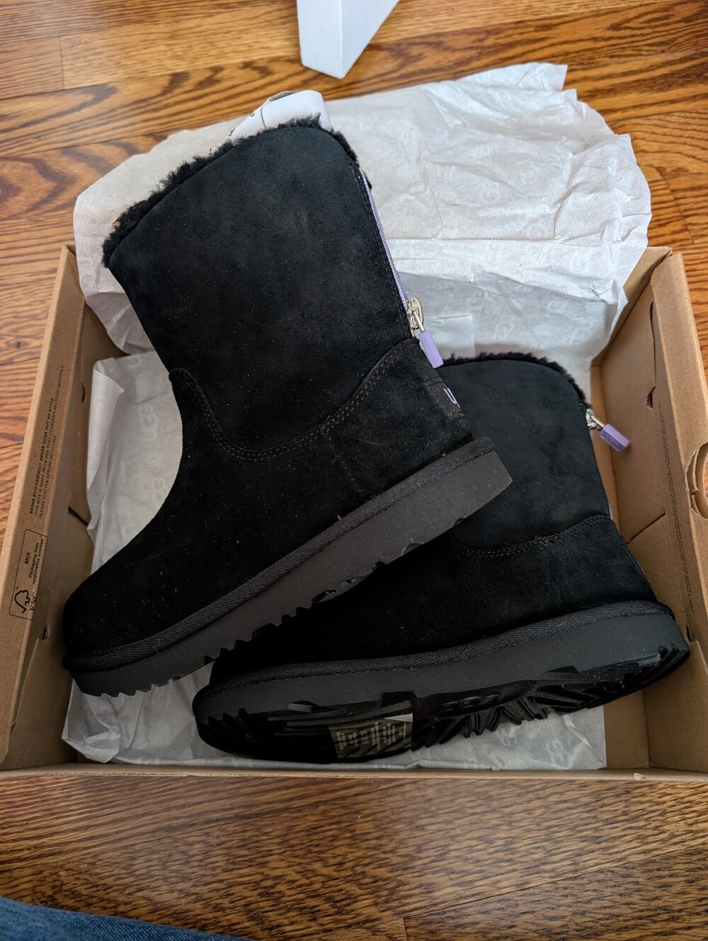 UGG Kids' Classic Zip It Boots - Black (Size 13)